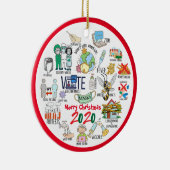 Funny Covid 19 2020 Weihnachten Erinnerungen Keramik Ornament (Rechts)