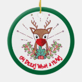 Funny Covid 19 2021 Weihnachten Erinnerungen Keram Keramik Ornament (Hinten)