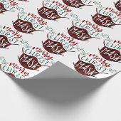 Funny COVID-19 MERRY ChristMASK Buffalo Karo Maske Geschenkpapier (Ecke)