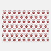 Funny COVID-19 MERRY ChristMASK Face Mask Geschenkpapier Set (Vorderseite 3)