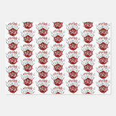 Funny COVID-19 MERRY ChristMASK Face Mask Geschenkpapier Set (Vorderseite)