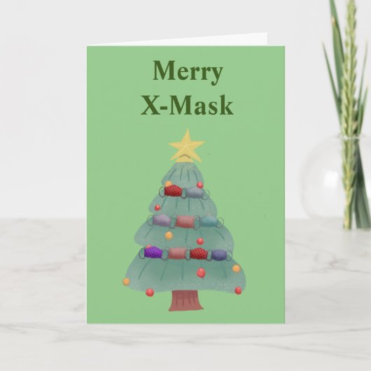 Funny Covid 2020 Frohe x-Maske Weihnachten (Vorderseite)