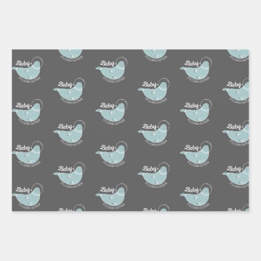 Funny Covid Animal Christmas Geschenk Wrap Set Geschenkpapier Set (Vorderseite 2)