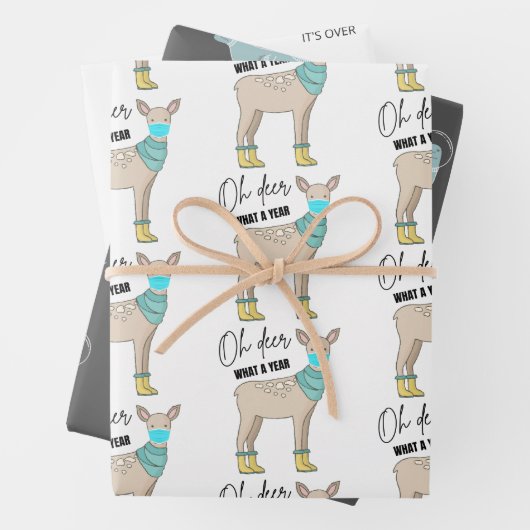 Funny Covid Animal Christmas Geschenk Wrap Set Geschenkpapier Set (Beispiel)