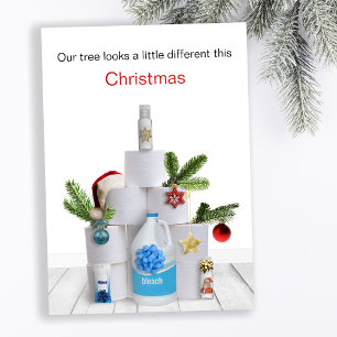 Funny Covid Christmas Tree Feiertagskarte