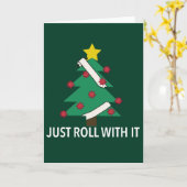 Funny Covid Christmas Tree Pun Karte (Gelbe Blume)