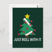 Funny Covid Christmas Tree Pun Postkarte (Vorne/Hinten)