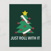 Funny Covid Christmas Tree Pun Postkarte (Vorderseite)