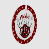 Funny COVID MERRY ChristMASK Fairy Lights Foto Ornament (Vorderseite)