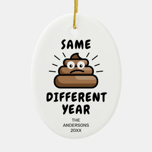 Funny Covid Weihnachten 2021 Keramik Ornament (Vorne)