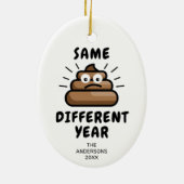 Funny Covid Weihnachten 2021 Keramik Ornament (Hinten)