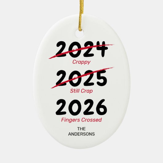 Funny Covid Weihnachten 2022 Keramik Ornament (Vorne)