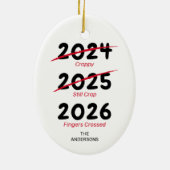 Funny Covid Weihnachten 2022 Keramik Ornament (Hinten)
