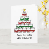 Funny Covid Weihnachts-Toilettenpapier Karte (Gelbe Blume)