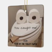 Funny Covid Weihnachts-Toilettenpapier Keramikornament (Links)