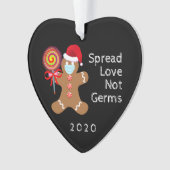 Funny Covid Weihnachtsgesicht Maske Gingerbrot Man Ornament (Vorderseite)