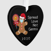 Funny Covid Weihnachtsgesicht Maske Gingerbrot Man Ornament (Vorderseite)