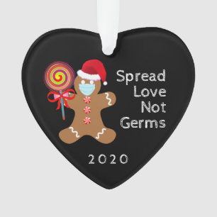 Funny Covid Weihnachtsmannschaft Maske Gingerbrot  Ornament
