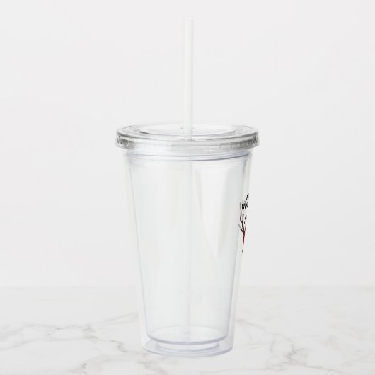 Funny Covid Weihnachtsmaske Reindeer Name Acryltrinkbecher (Rechts)