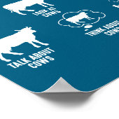 Funny Cow 6 Things I Do In My Spare Time Cows  Poster (Ecke)