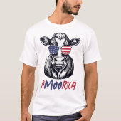 Funny Cow A-MOO-rica Patriotic T-Shirt (Vorderseite)