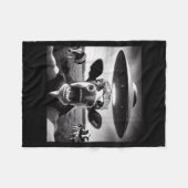 Funny Cow Abduction By Ufo Selfie - Hilarious Alie Fleecedecke (Vorderseite (Horizontal))