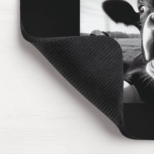 Funny Cow Abduction By Ufo Selfie - Hilarious Alie Mousepad (Ecke)