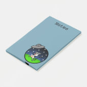 FUNNY COW ALIEN ABDUCTION GRAFIK POST-IT NOTEPAD KLEBEZETTEL (angewinkelt)