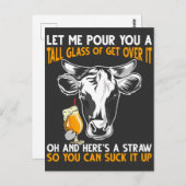 Funny Cow Bauer Quote Beer Lover Postkarte (Vorne/Hinten)
