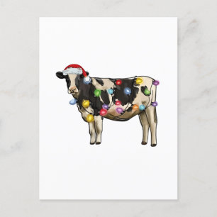 Funny Cow Bauer Rinder Weihnachtsliebhaber Ankündigungspostkarte
