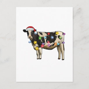 Funny Cow Bauer Rinder Weihnachtsliebhaber Einladungspostkarte