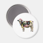 Funny Cow Bauer Rinder Weihnachtsliebhaber Magnet (Vorderseite/Rückseite)