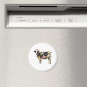 Funny Cow Bauer Rinder Weihnachtsliebhaber Magnet (In Situ (Geschirrspüler))