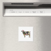 Funny Cow Bauer Rinder Weihnachtsliebhaber Magnet (In Situ (Geschirrspüler))
