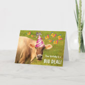Funny Cow BIG DEAL Geburtstag Karte (Vorderseite)