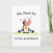Funny Cow Birthday Card Karte (Vorderseite)