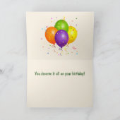 Funny Cow Birthday Karte (Innenseite)