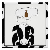 Funny Cow Chocolate Milk 20x20 Poster (Vorderseite)