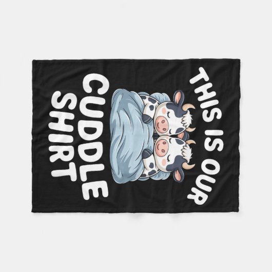 Funny Cow Couple Idea This Is Our Cuddle Fleecedecke (Vorderseite (Horizontal))
