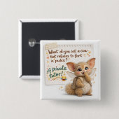 Funny Cow Dad Joke Button (Vorne & Hinten)