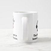 Funny Cow Deja-Moo Witze Jumbo-Tasse (Rückseite)