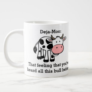 Funny Cow Deja-Moo Witze Jumbo-Tasse