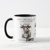 Funny Cow Drink Kaffee Zitat Tasse (Links)