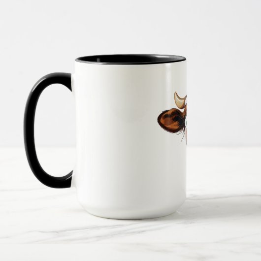 Funny Cow Face Sublimation Tasse (Links)