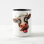 Funny Cow Face Sublimation Tasse (Zentrum)