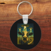 Funny Cow Farm Alien Selfie Ufo Zoo Boys Girls Kid Schlüsselanhänger (Vorderseite)