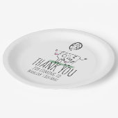 Funny Cow Farm Animal Birthday Party Danke Pappteller (Schrägansicht)