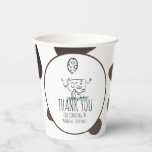 Funny Cow Farm Animal Birthday Party  Pappbecher<br><div class="desc">Niedliche handgezogene Kuh Doodle Kunst für Bauernhof Geburtstag</div>