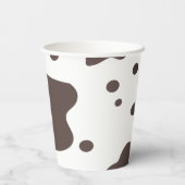 Funny Cow Farm Animal Birthday Party Pink Pappbecher (Rückseite)