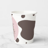 Funny Cow Farm Animal Birthday Party Pink Pappbecher (Links)